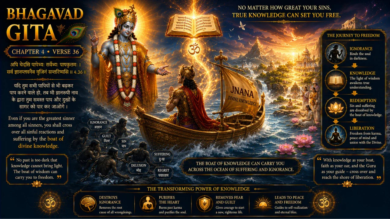 Bhagavad Gita Chapter 4 Verse 36 Meaning in Hindi and English