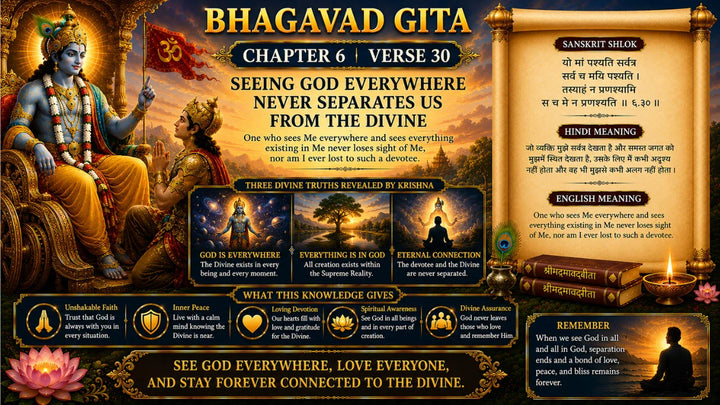 Bhagavad Gita Chapter 6 Verse 30 Meaning in Hindi & English