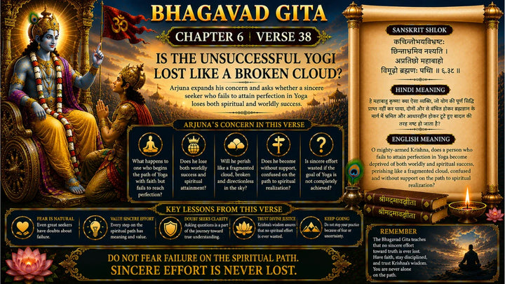 Bhagavad Gita Chapter 6 Verse 38 Meaning in Hindi & English