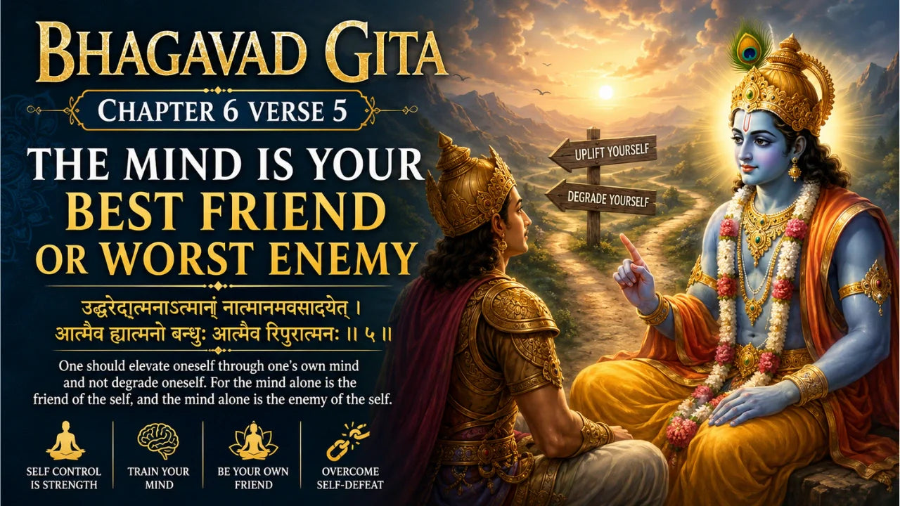 Bhagavad Gita Chapter 6 Verse 5 Meaning in Hindi & English