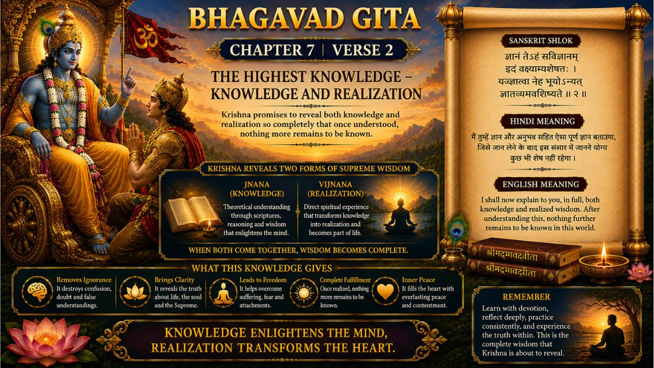 Bhagavad Gita Chapter 7 Verse 2 Meaning in Hindi & English