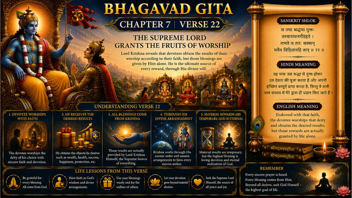 Bhagavad Gita Chapter 8 Verse 22 Meaning in Hindi & English