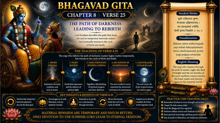 Bhagavad Gita Chapter 8 Verse 25 Meaning in Hindi & English