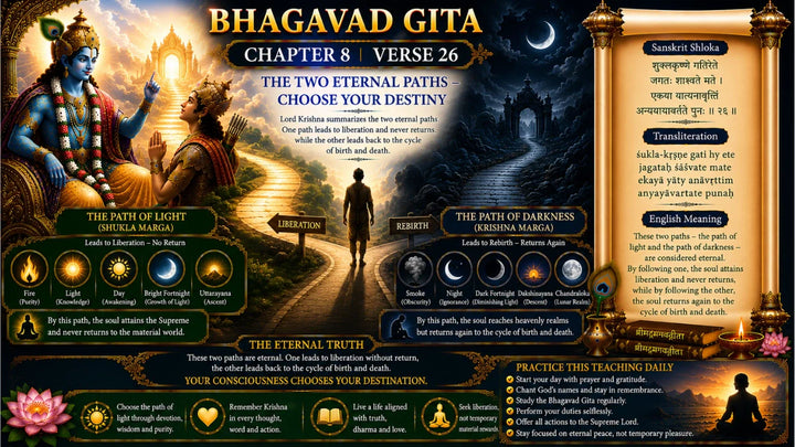 Bhagavad Gita Chapter 8 Verse 26 Meaning in Hindi & English