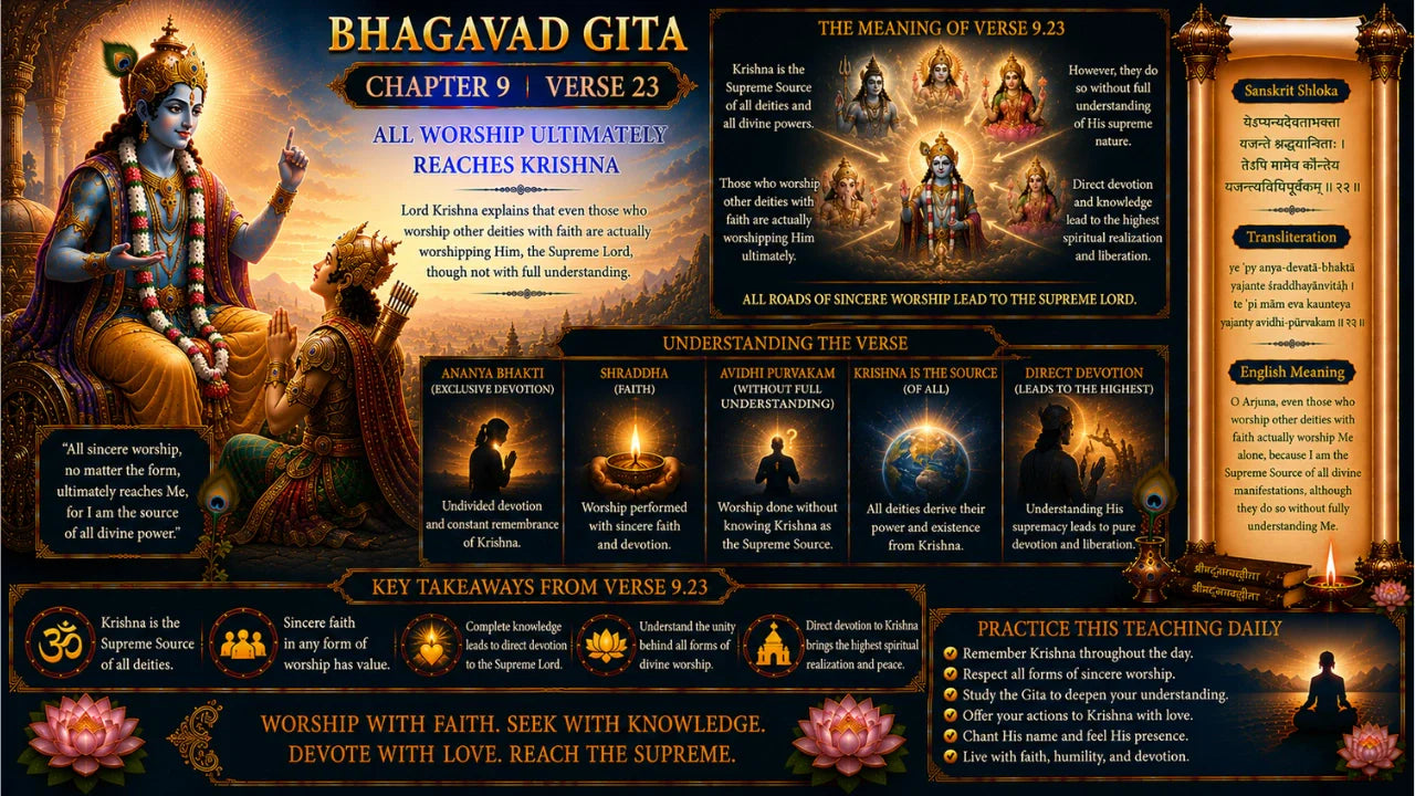 Bhagavad Gita Chapter 9 Verse 23 Meaning in Hindi & English