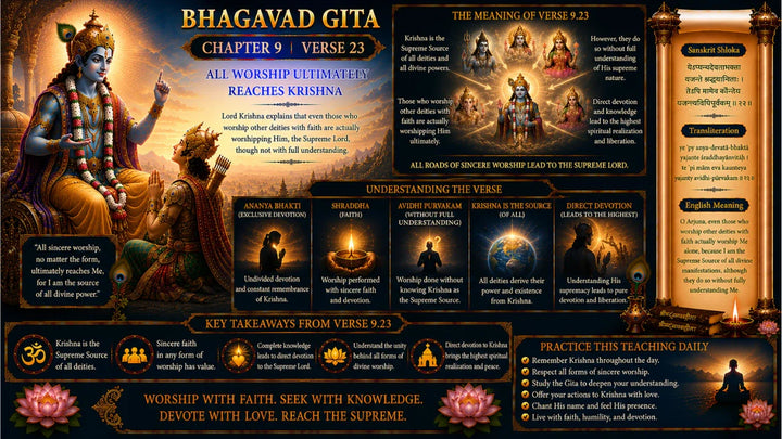 Bhagavad Gita Chapter 9 Verse 23 Meaning in Hindi & English