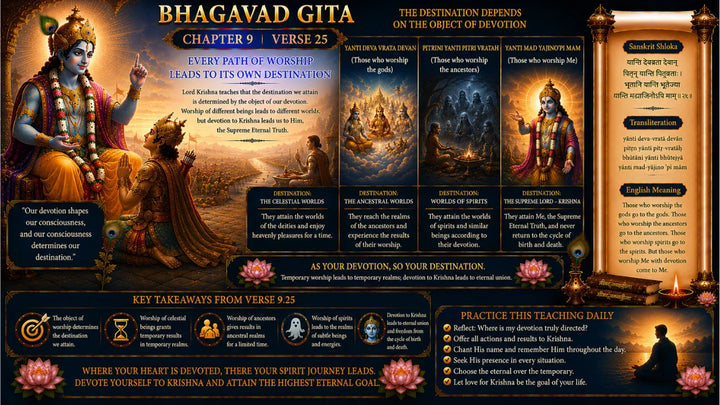 Bhagavad Gita Chapter 9 Verse 25 Meaning in Hindi & English