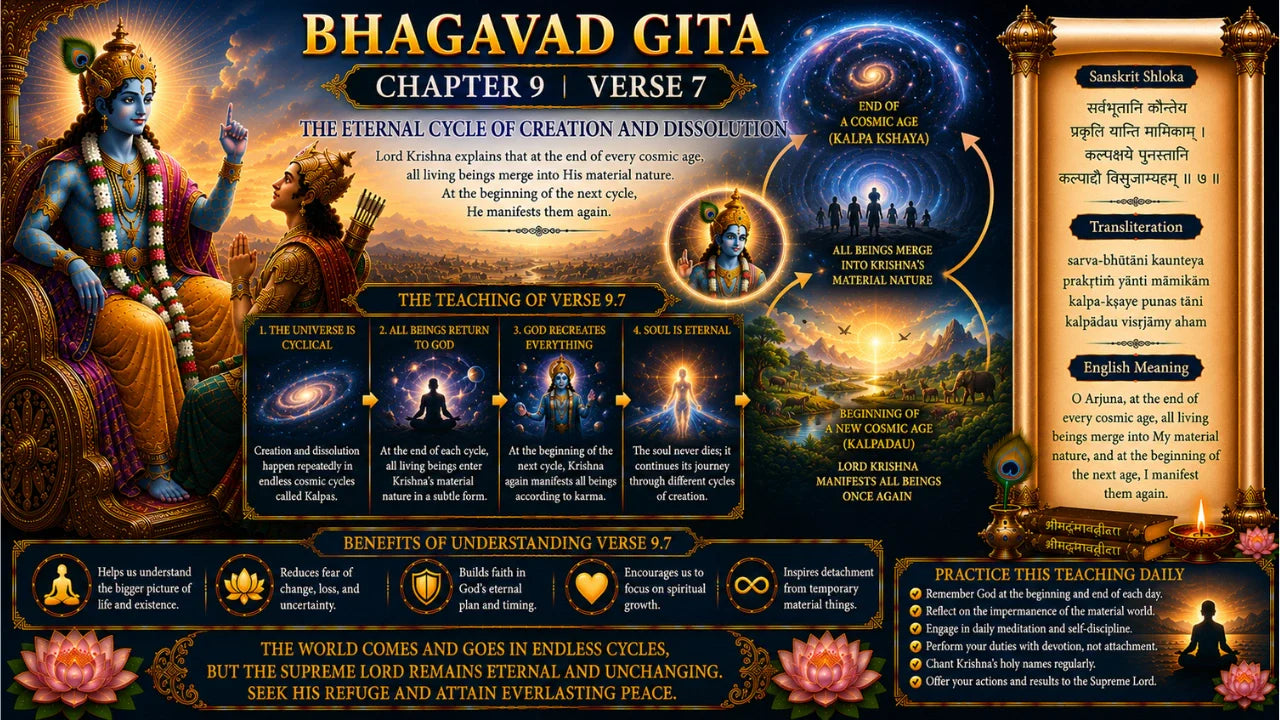 Bhagavad Gita Chapter 9 Verse 9 Meaning in Hindi & English