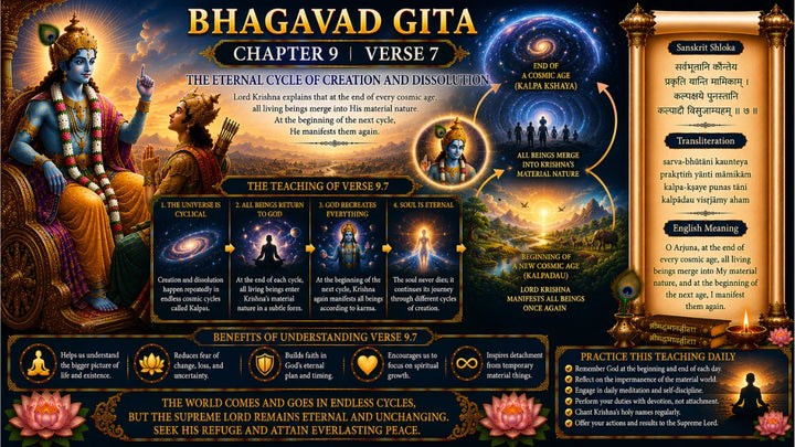 Bhagavad Gita Chapter 9 Verse 9 Meaning in Hindi & English
