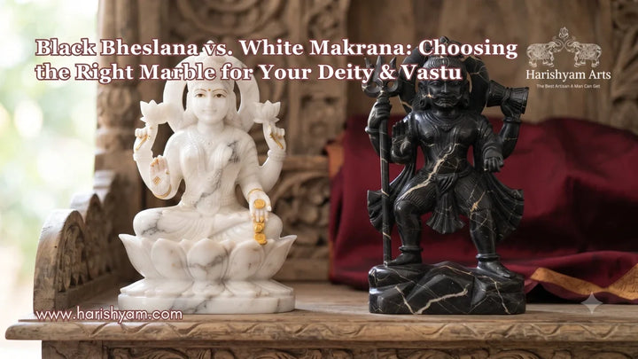 Black Bheslana vs. White Makrana: Choosing the Right Marble for Your Deity & Vastu