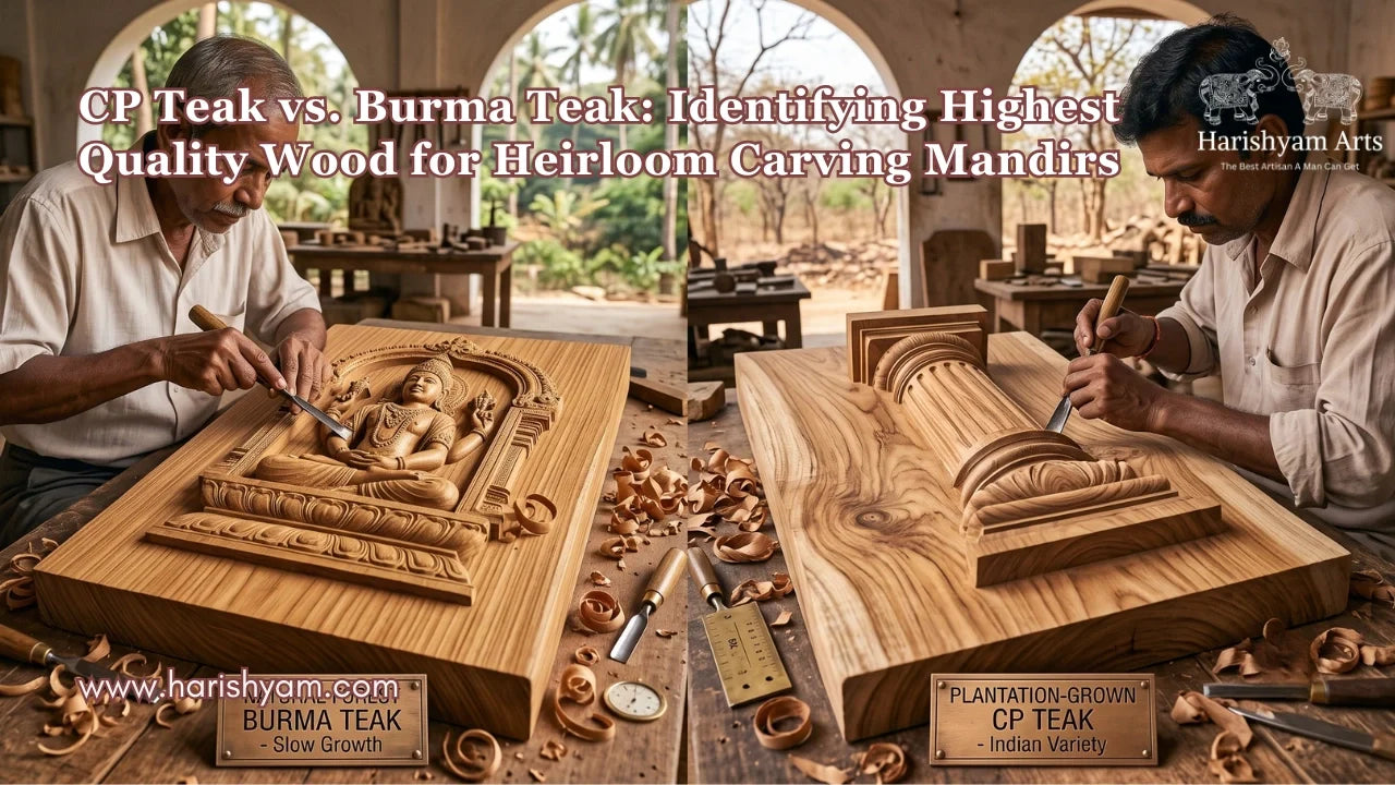 CP Teak vs. Burma Teak: Identifying the Highest Quality Wood for Heirloom Carving Mandirs
