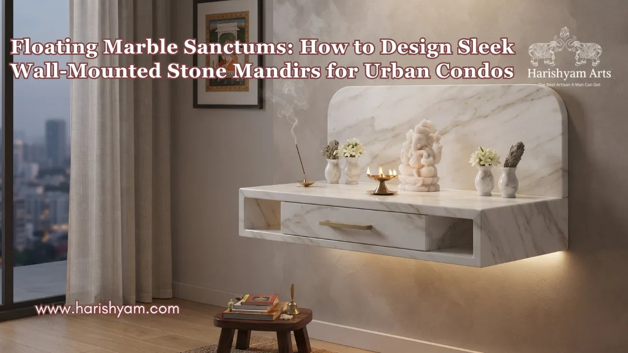 Floating Marble Sanctums: How to Design Sleek Wall-Mounted Stone Mandirs for Urban Condos