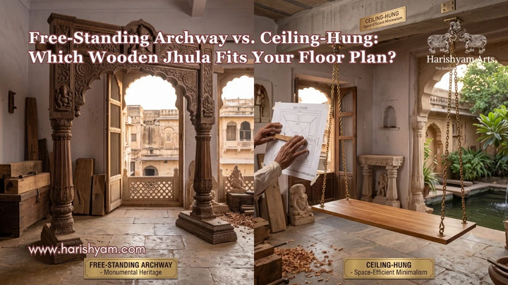 Free-Standing Archway vs. Ceiling-Hung: Which Wooden Jhula Fits Your Floor Plan?