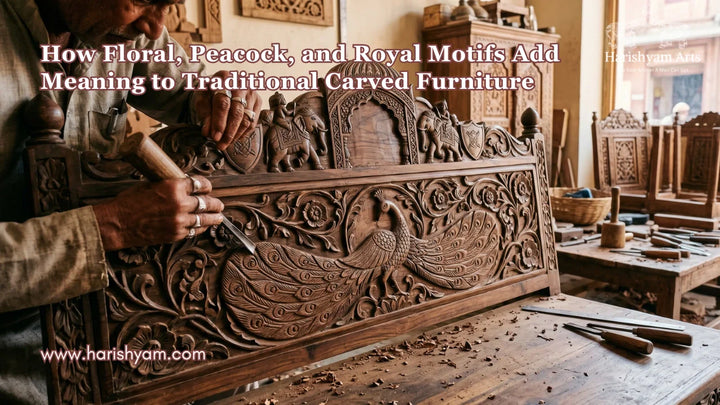 How Floral, Peacock, and Royal Motifs Add Meaning to Traditional Carved Furniture