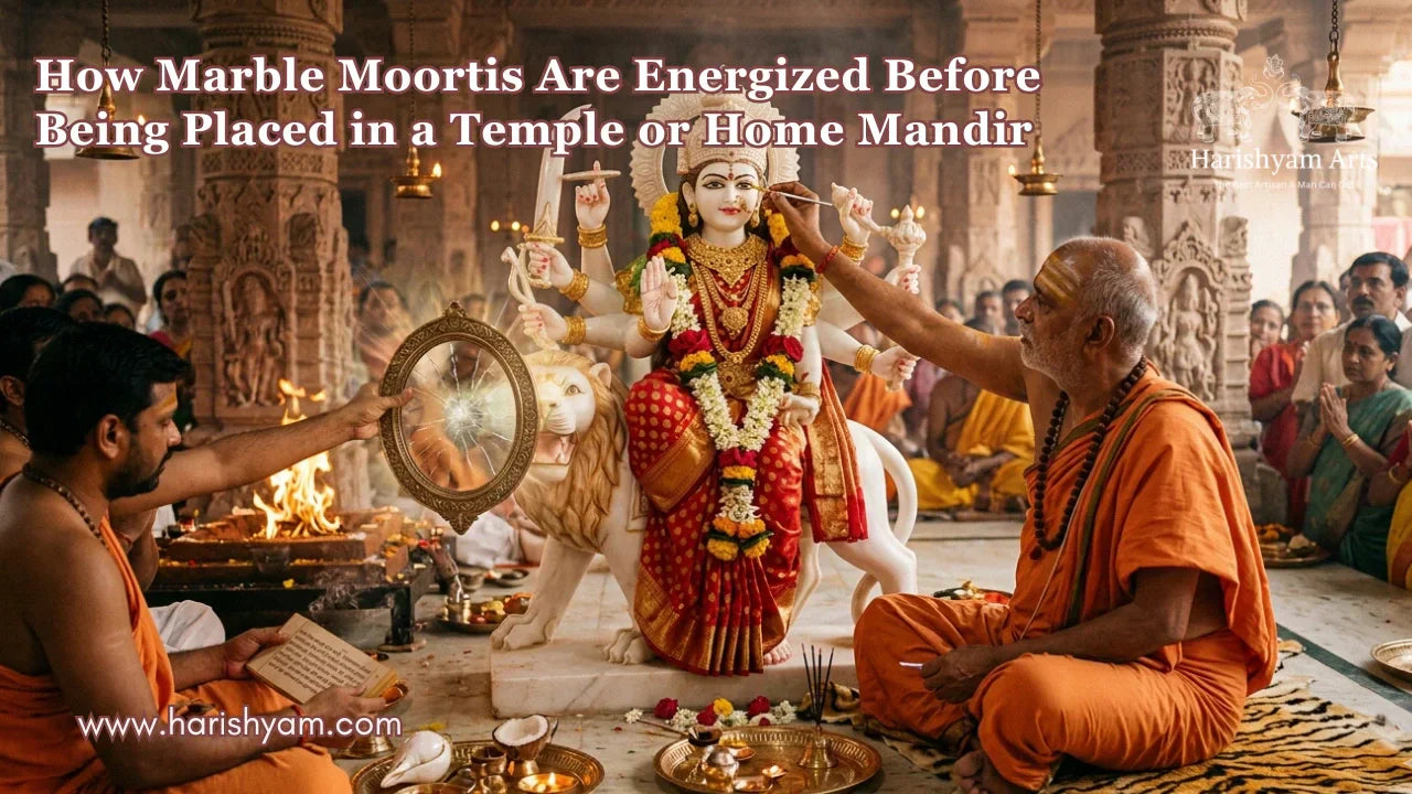 How Marble Moortis Are Energized Before Being Placed in a Temple or Home Mandir