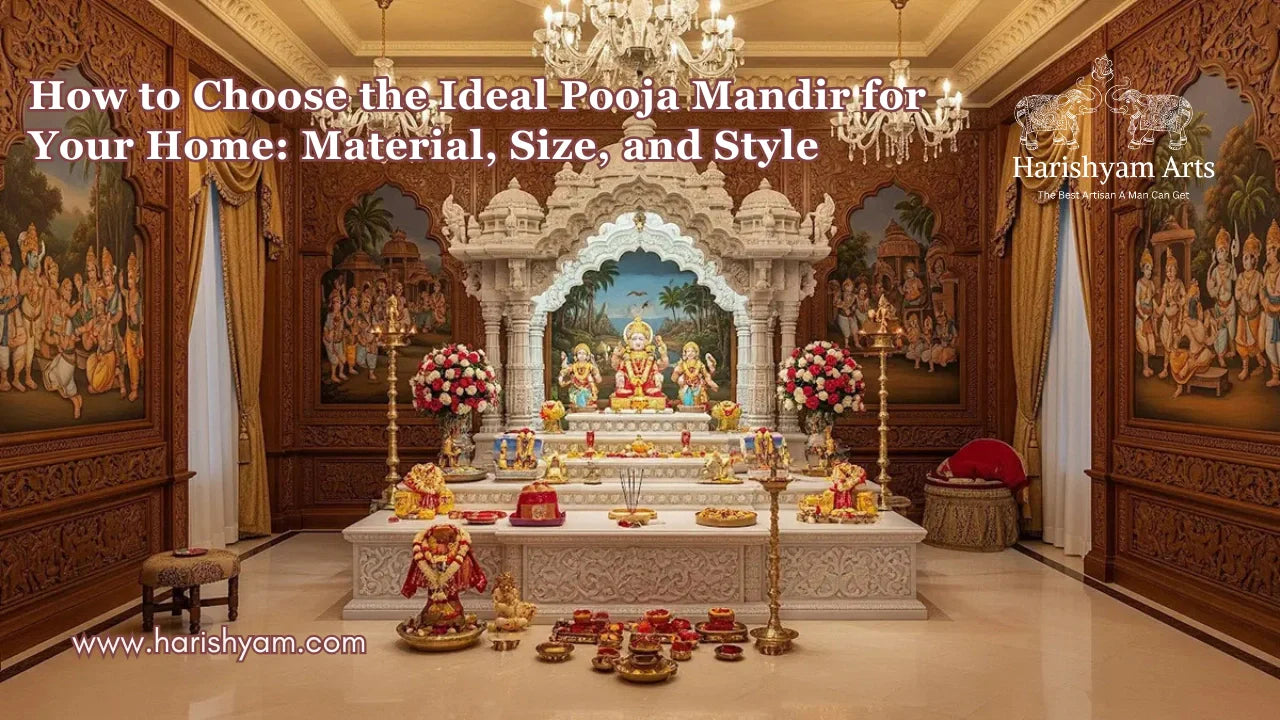 How to Choose the Ideal Pooja Mandir for Your Home: Material, Size, and Style