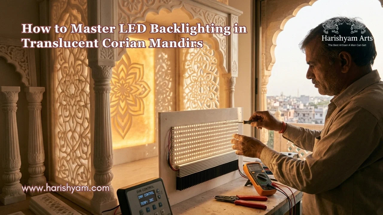 How to Master LED Backlighting in Translucent Corian Mandirs: A Complete Design & Installation Guide