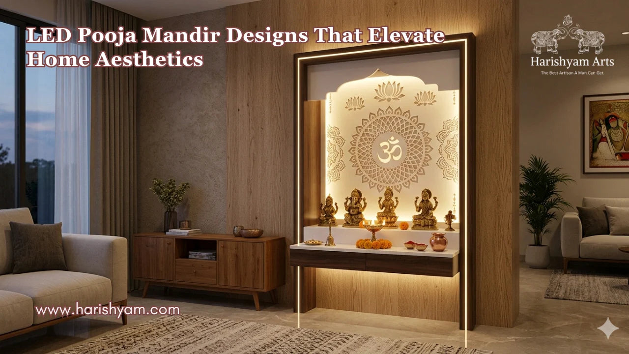 LED Pooja Mandir Designs That Elevate Home Aesthetics