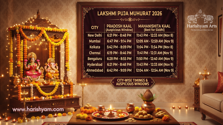 Lakshmi Puja Muhurat 2026: City-Wise Timings and Auspicious Windows