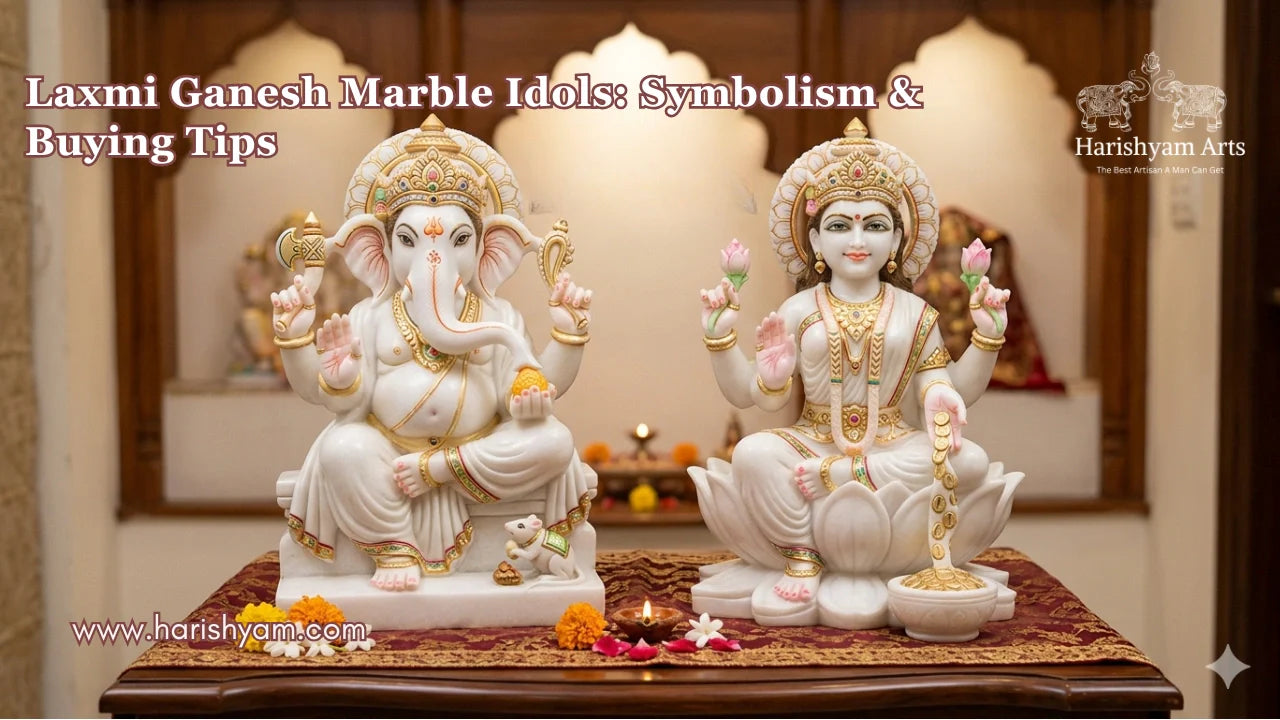 Laxmi Ganesh Marble Idols: Symbolism & Buying Tips