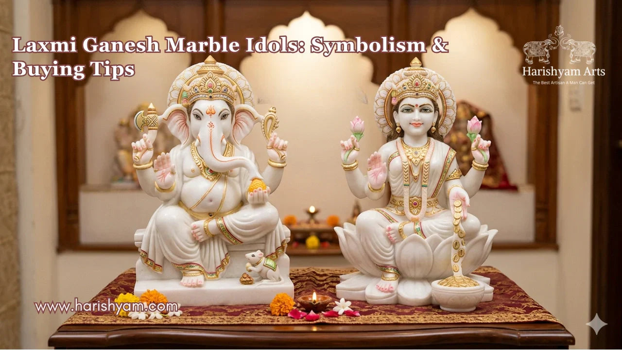 Laxmi Ganesh Marble Idols: Symbolism & Buying Tips