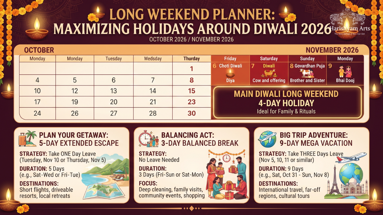 Long Weekend Planner: Maximizing Holidays Around Diwali 2026