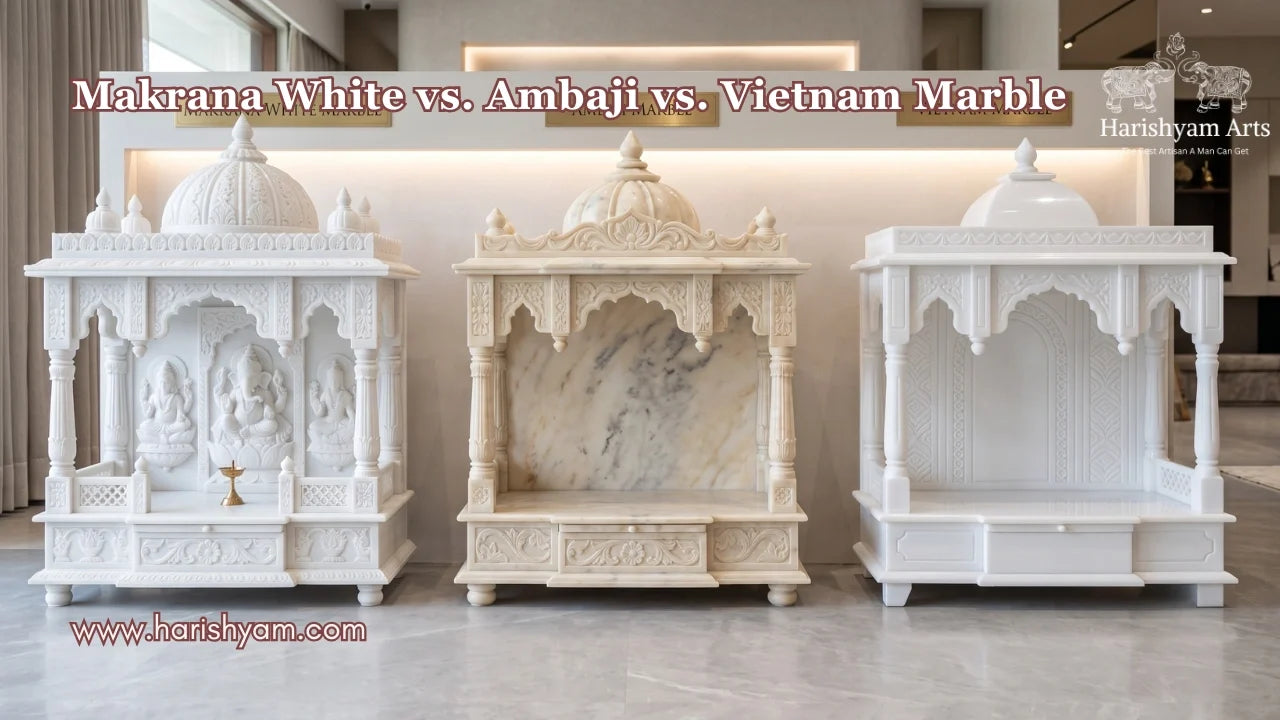 Makrana White vs. Ambaji vs. Vietnam Marble: Which Stone Truly Belongs in Your Home Mandir?