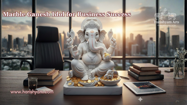 Marble Ganesh Idol for Business Success