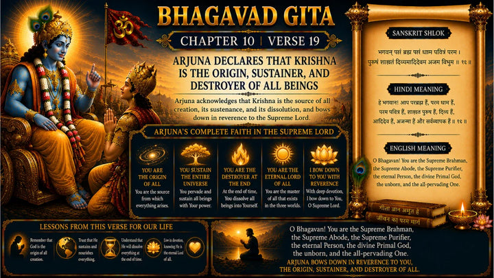 Bhagavad Gita Chapter 10 Verse 19 Meaning | Krishna Begins Revealing His Divine Glories