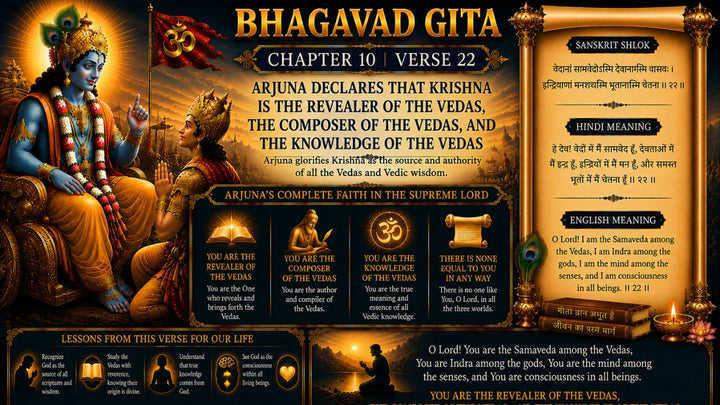Bhagavad Gita Chapter 10 Verse 22 Meaning in Hindi & English