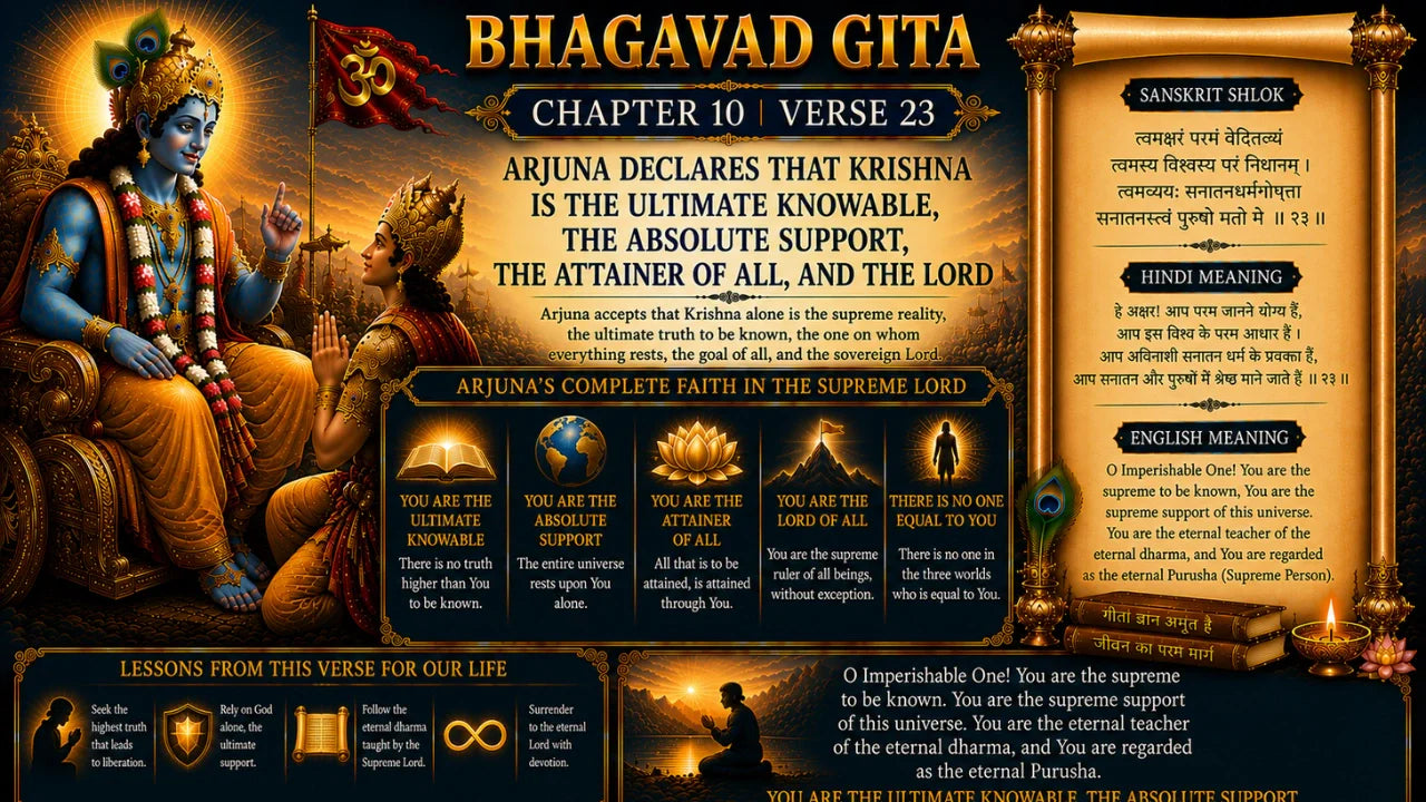 Bhagavad Gita Chapter 10 Verse 23 Meaning in Hindi & English