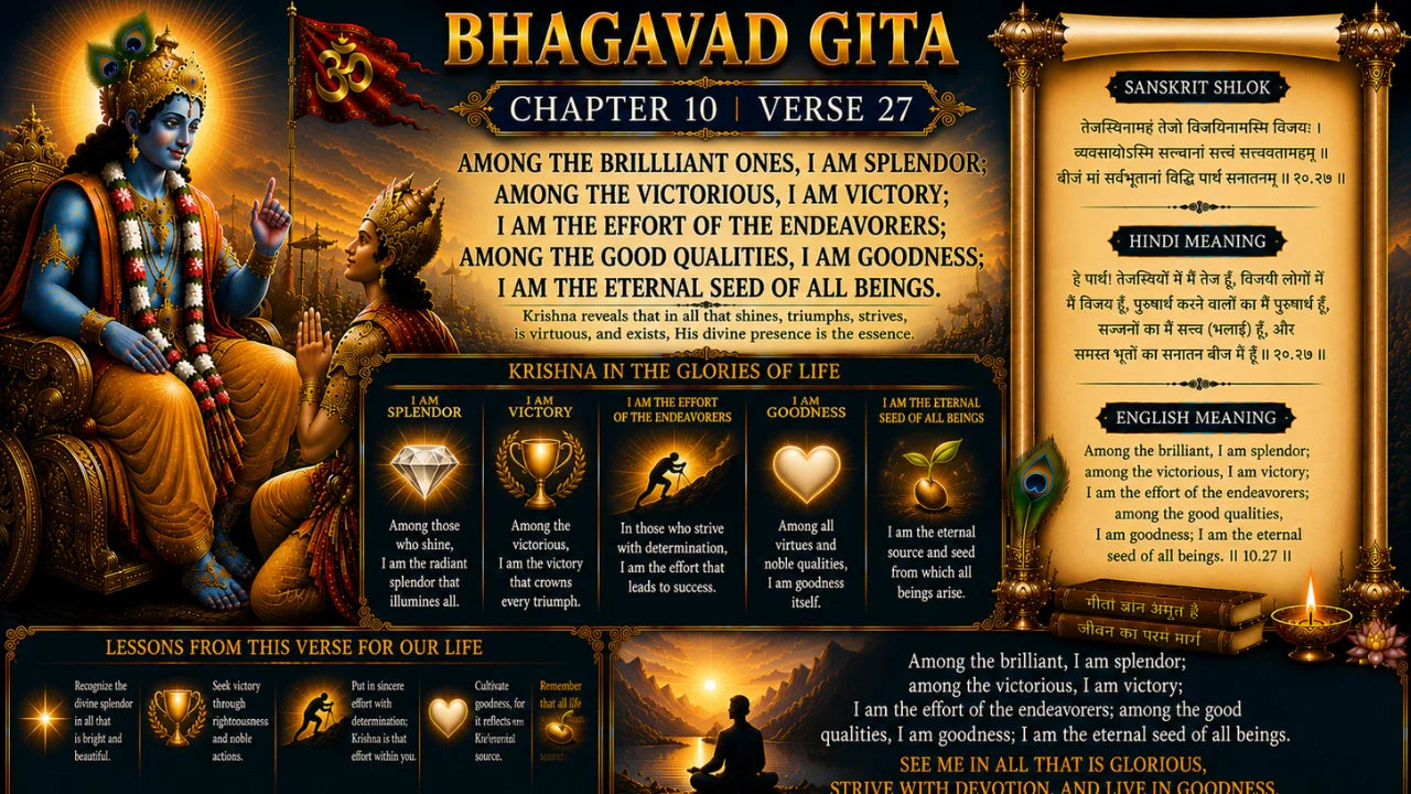 Bhagavad Gita Chapter 10 Verse 27 Meaning in Hindi & English