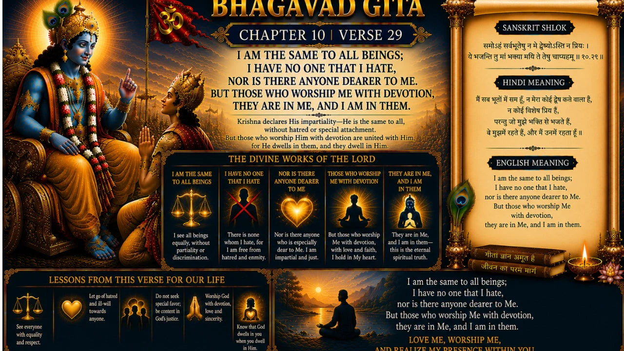 Bhagavad Gita Chapter 10 Verse 29 Meaning in Hindi & English