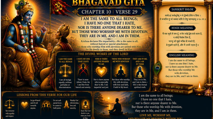 Bhagavad Gita Chapter 10 Verse 29 Meaning in Hindi & English
