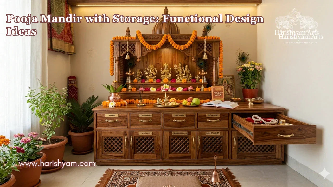 Pooja Mandir with Storage: Functional Design Ideas