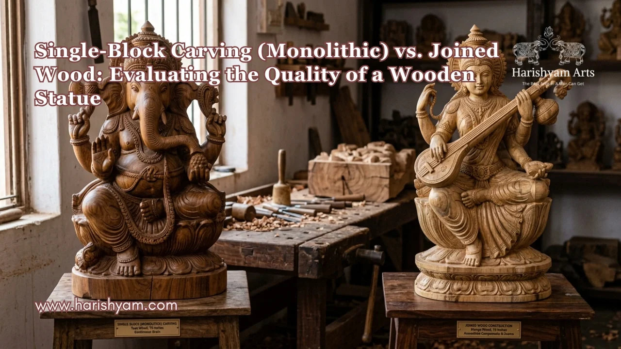 Single-Block Carving (Monolithic) vs. Joined Wood: Evaluating the Quality of a Wooden Statue