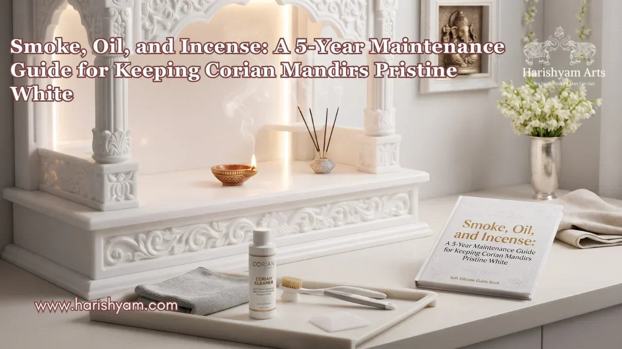 Smoke, Oil, and Incense: A 5-Year Maintenance Guide for Keeping Corian Mandirs Pristine White