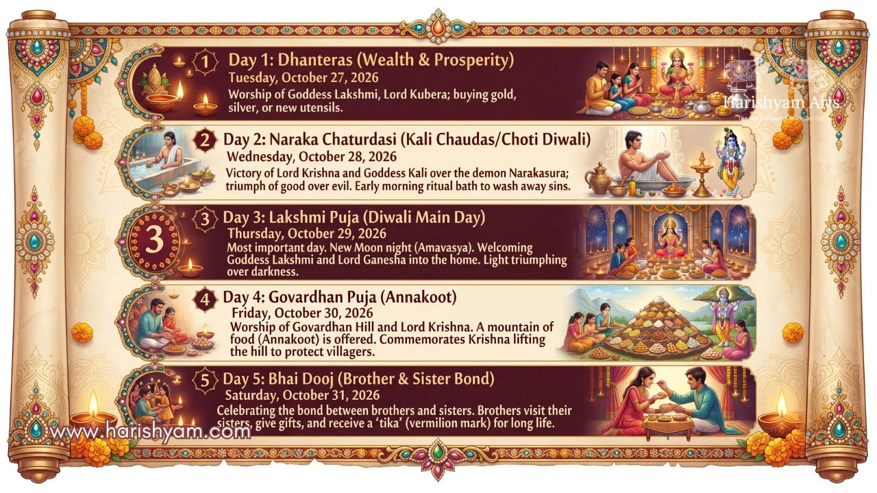 The 5-Day Diwali Festival 2026: Day-by-Day Significance and Rituals