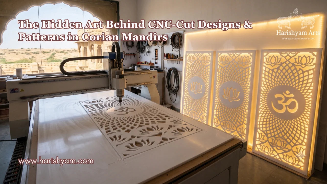 The Hidden Art Behind CNC-Cut Designs and Patterns in Corian Mandirs