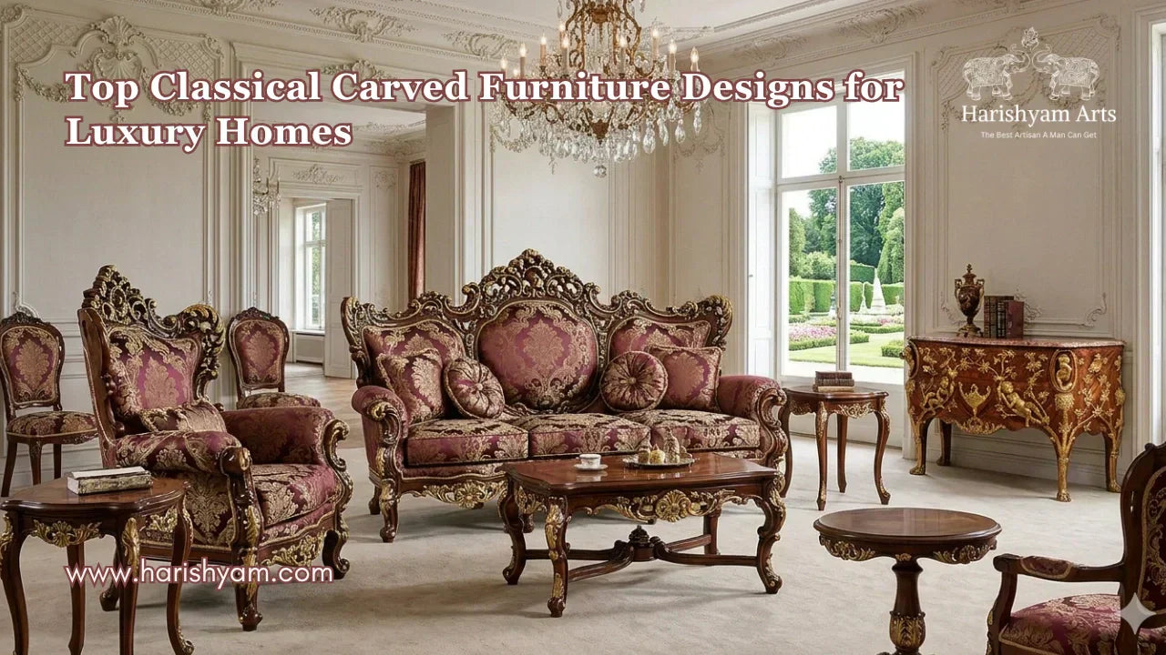 Top Classical Carved Furniture Designs for Luxury Homes | Harishyam Arts