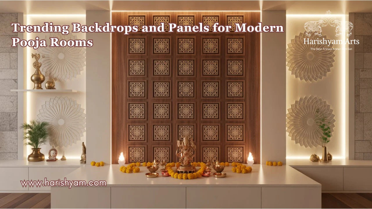 Trending Backdrops and Panels for Modern Pooja Rooms