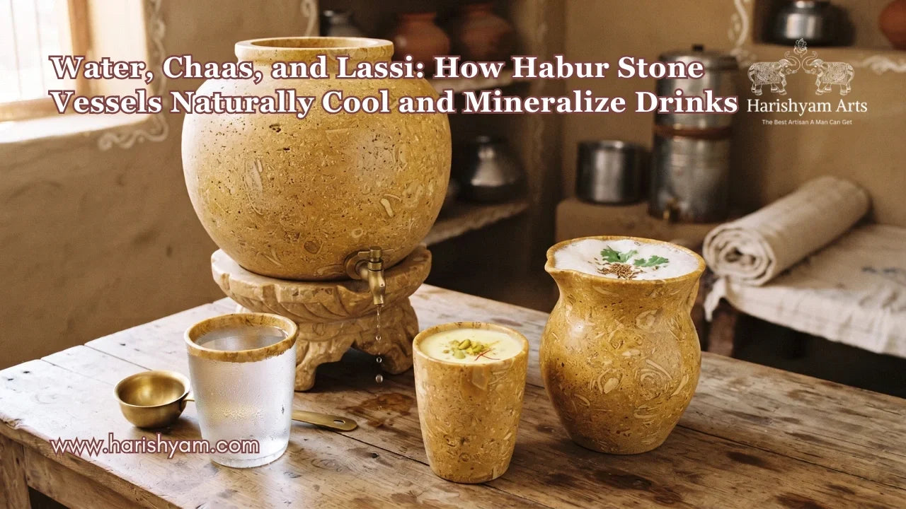Water, Chaas, and Lassi: How Habur Stone Vessels Naturally Cool and Mineralize Drinks