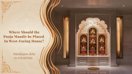 Where should the puja room be placed in a west-facing house