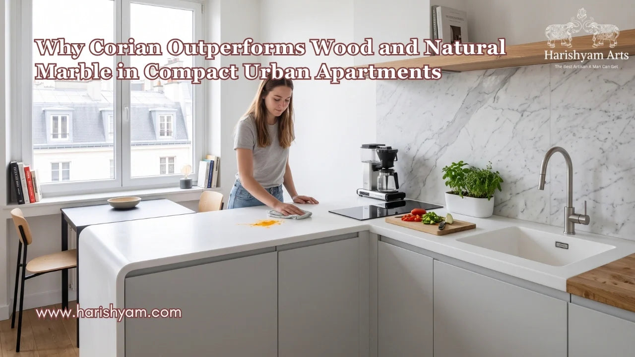 Why Corian Outperforms Wood and Natural Marble in Compact Urban Apartments: A Smart Choice for Modern Interiors