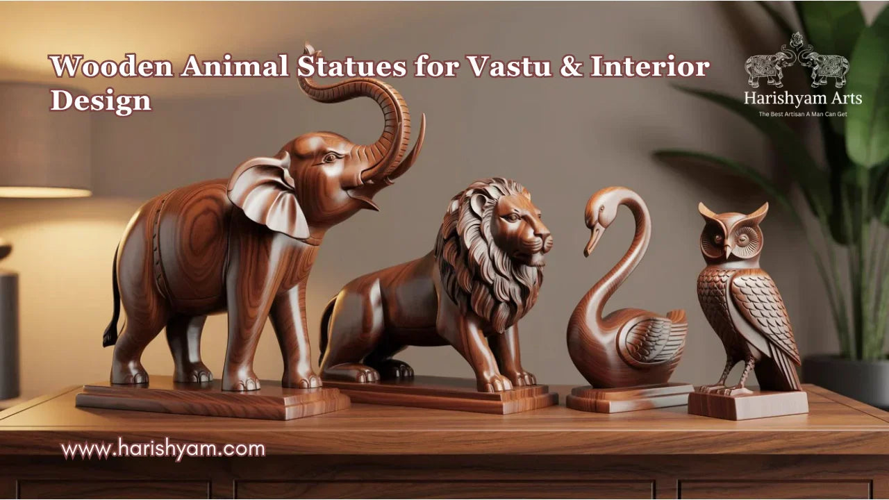 Wooden Animal Statues for Vastu & Interior Design