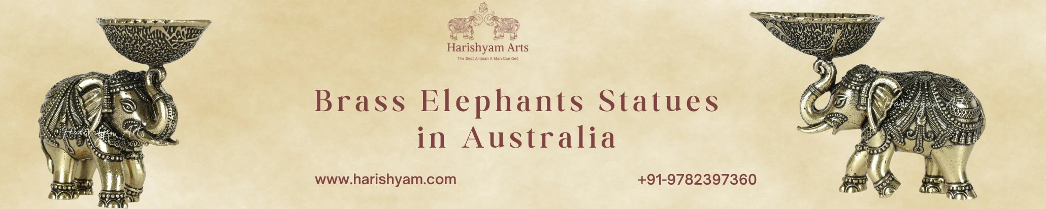 Buy Brass Elephants Statues in Australia
