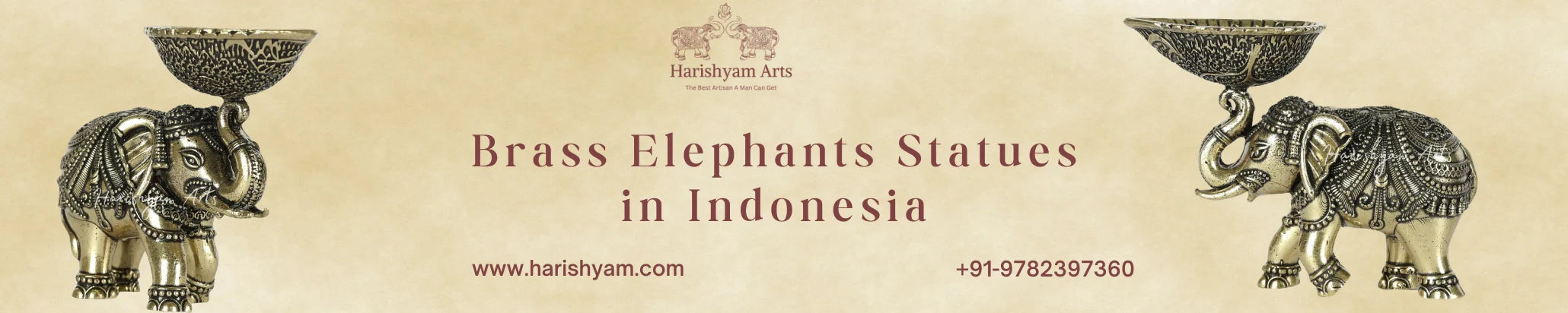 Buy Brass Elephants Statues in Indonesia