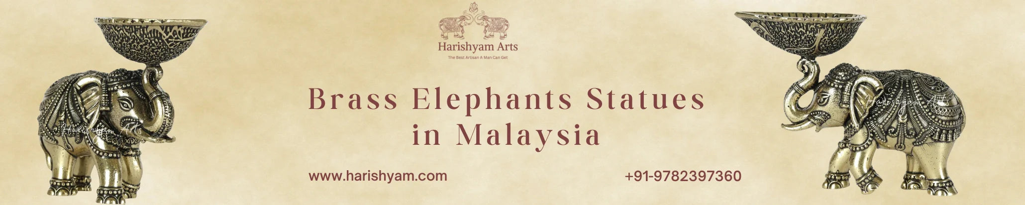 Buy Brass Elephants Statues in Malaysia