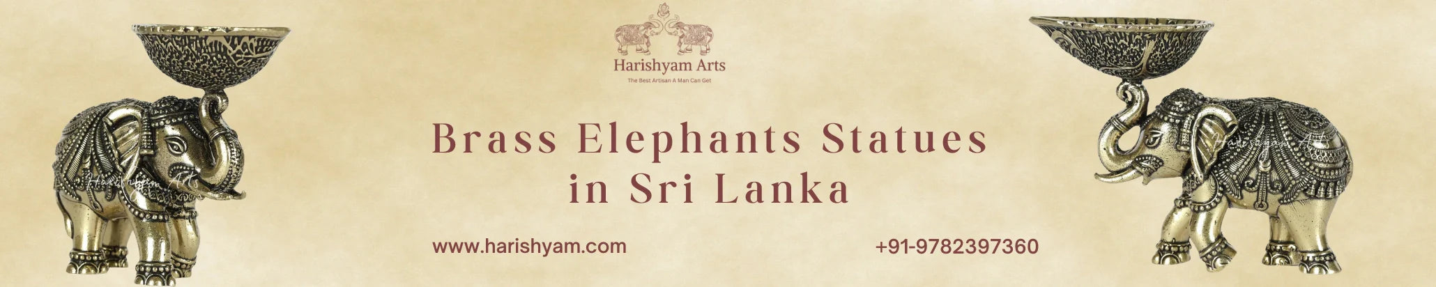 Buy Brass Elephants Statues in Sri Lanka