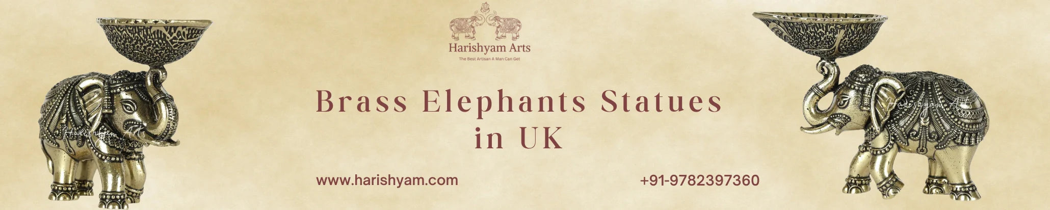 Buy Brass Elephants Statues in UK
